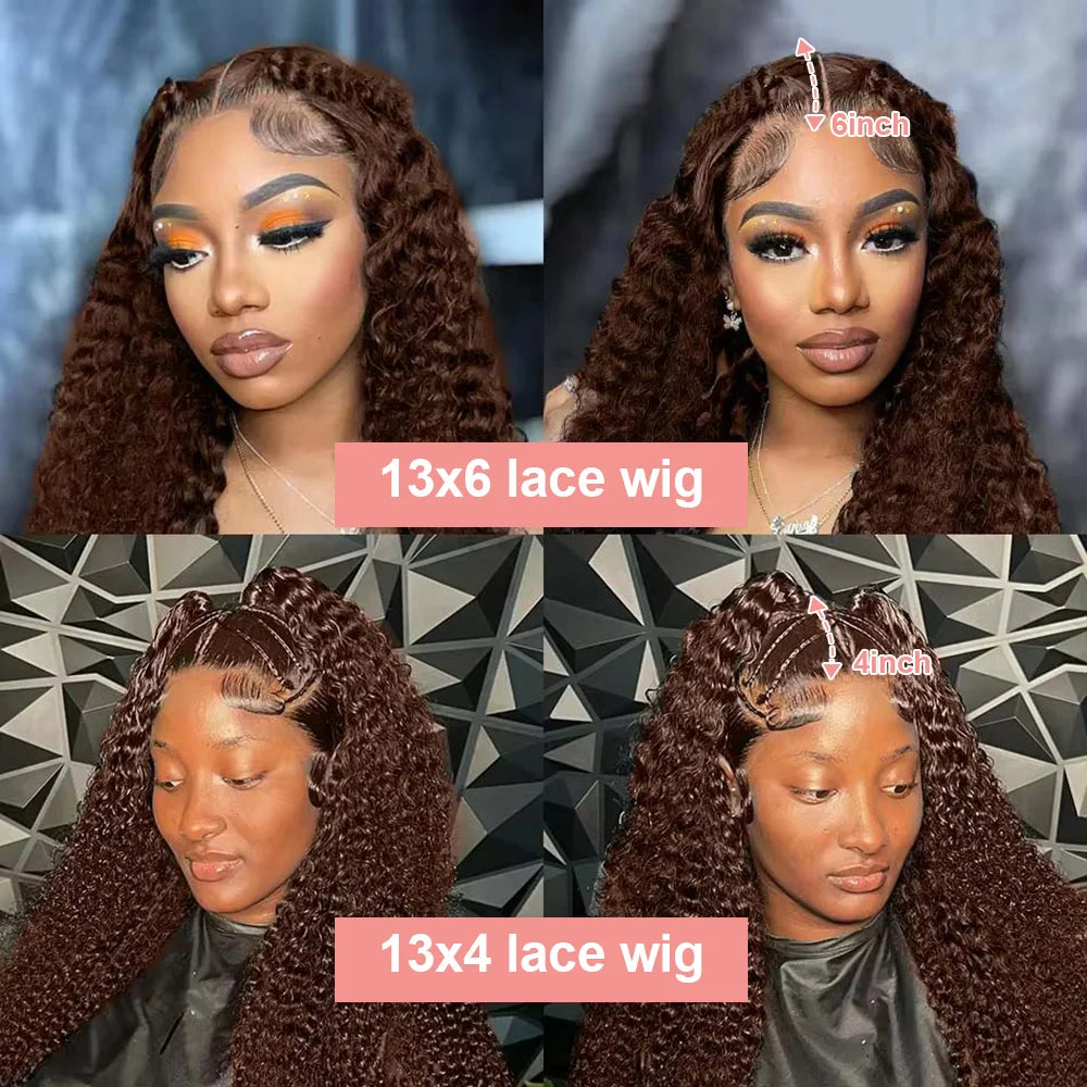 Brown Curly Human Hair