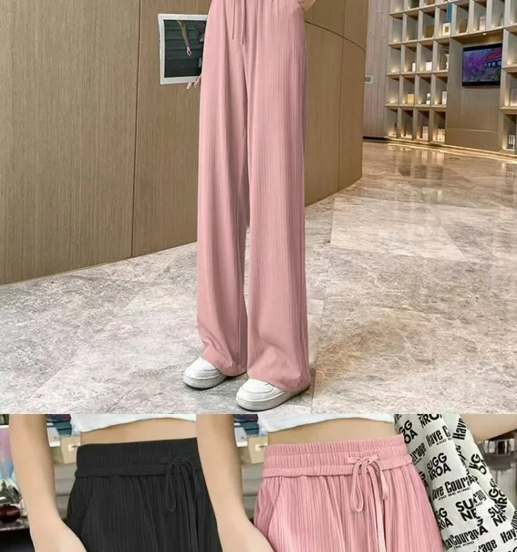 Thin Silk Wide Pants