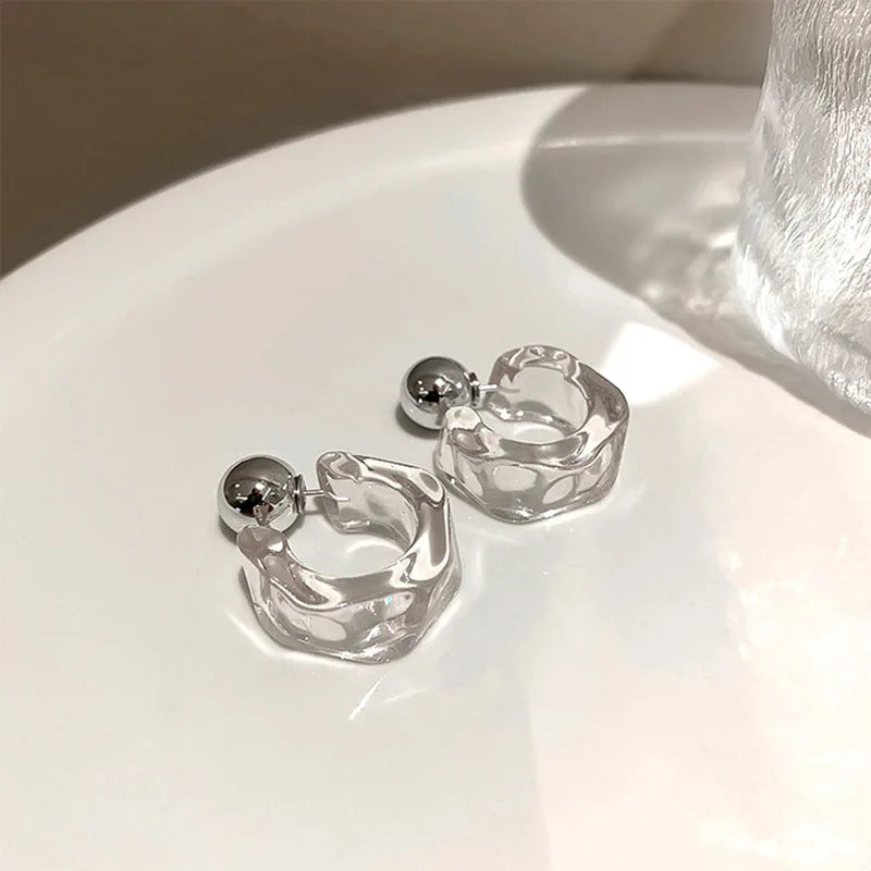 Acrylic hoop earrings