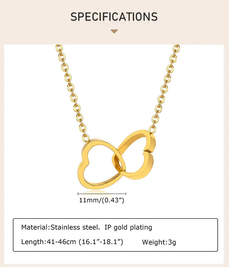 Intertwined Heart Necklace