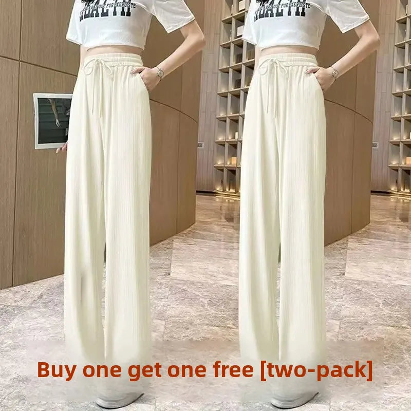 Thin Silk Wide Pants