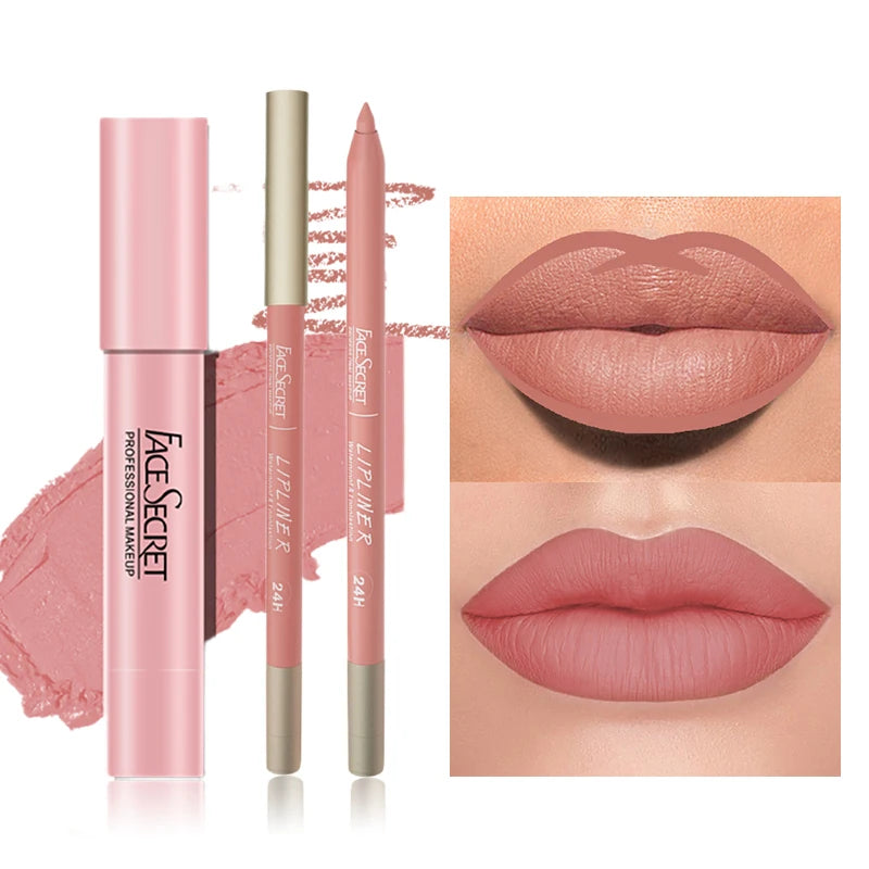 Matte Lipliner&Lipstick Set