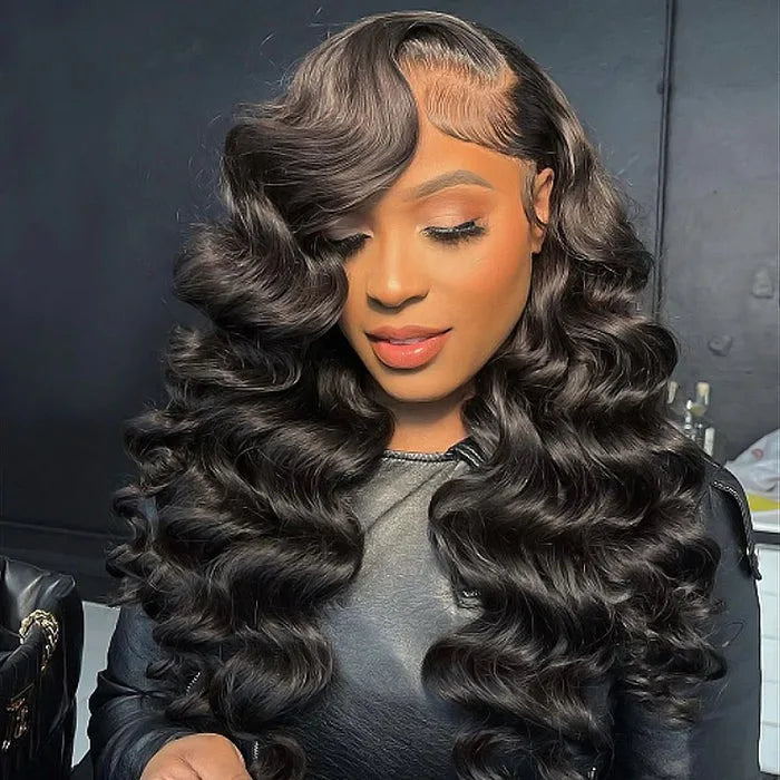 100% Human Hair HD Transparent Loose Deep Wave