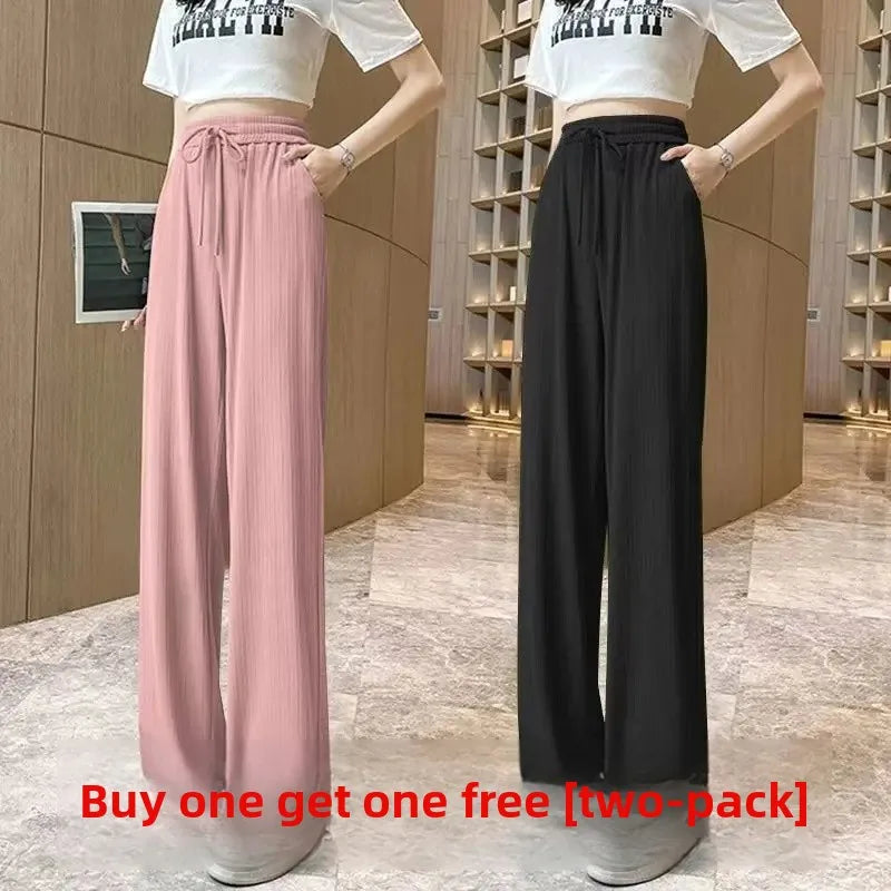 Thin Silk Wide Pants