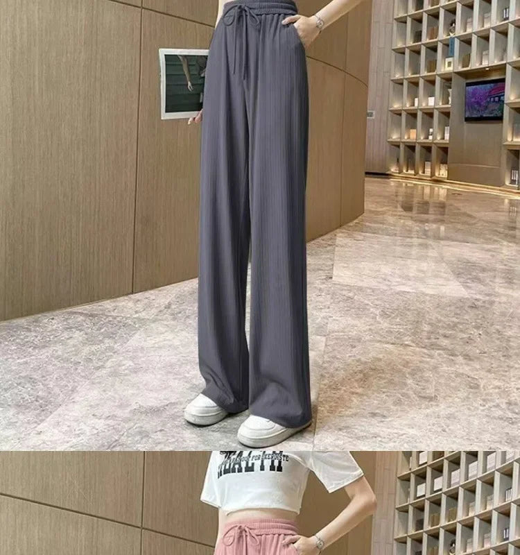 Thin Silk Wide Pants