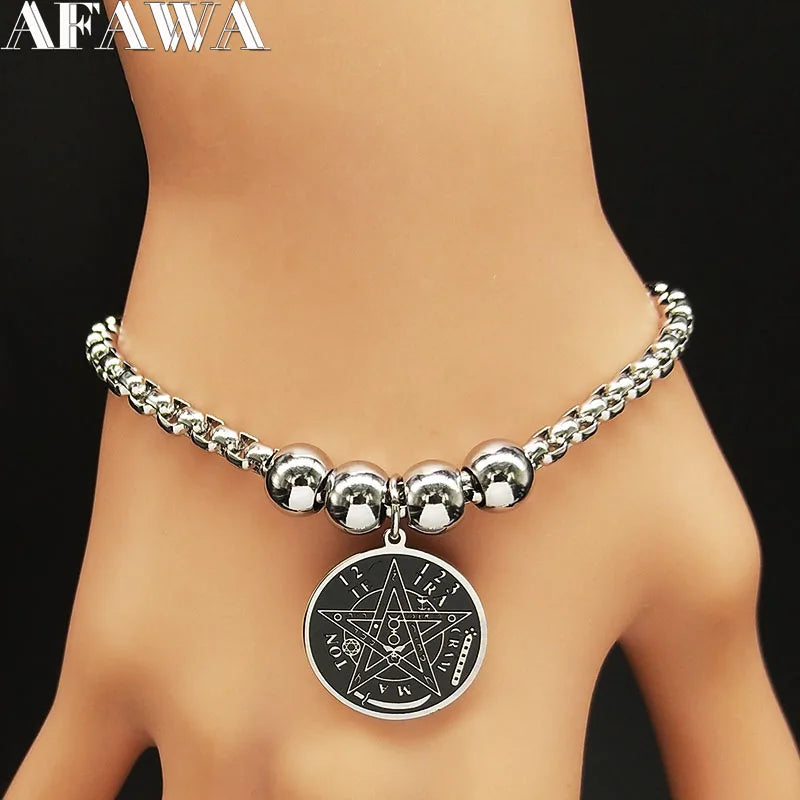 Tetragrammaton Stainless Steel Cuff
