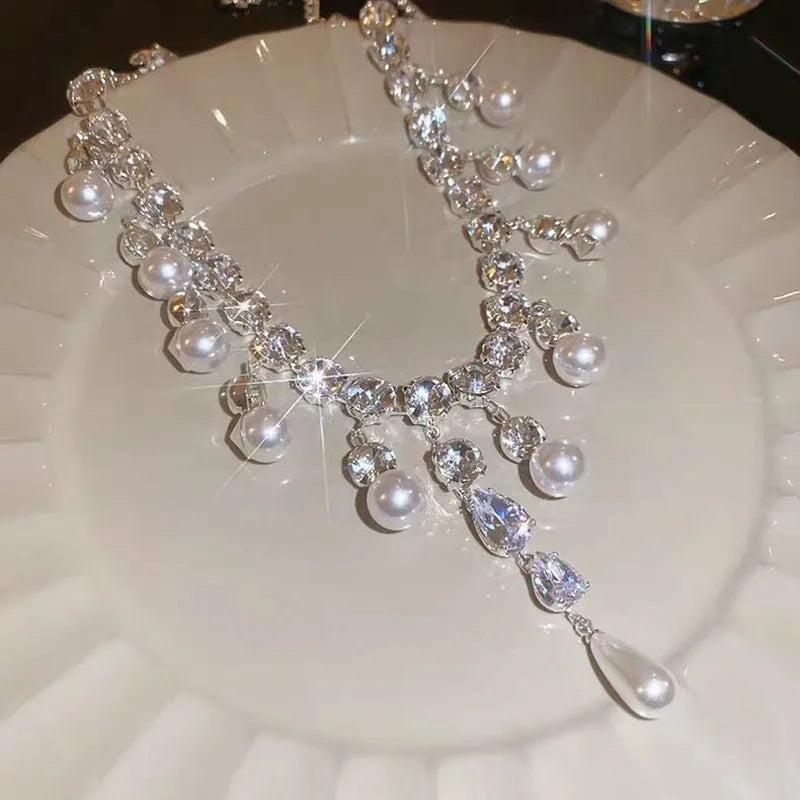 New Pearl Fringe Necklace