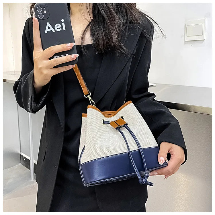 Canvas Bucket Bag