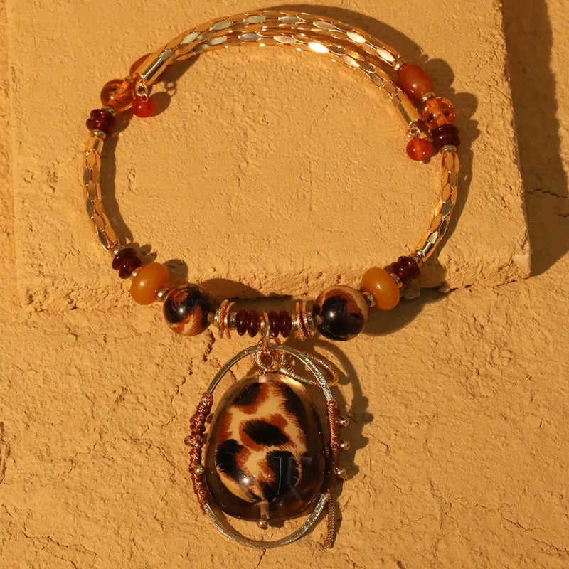 Retro Beads Collar Necklace