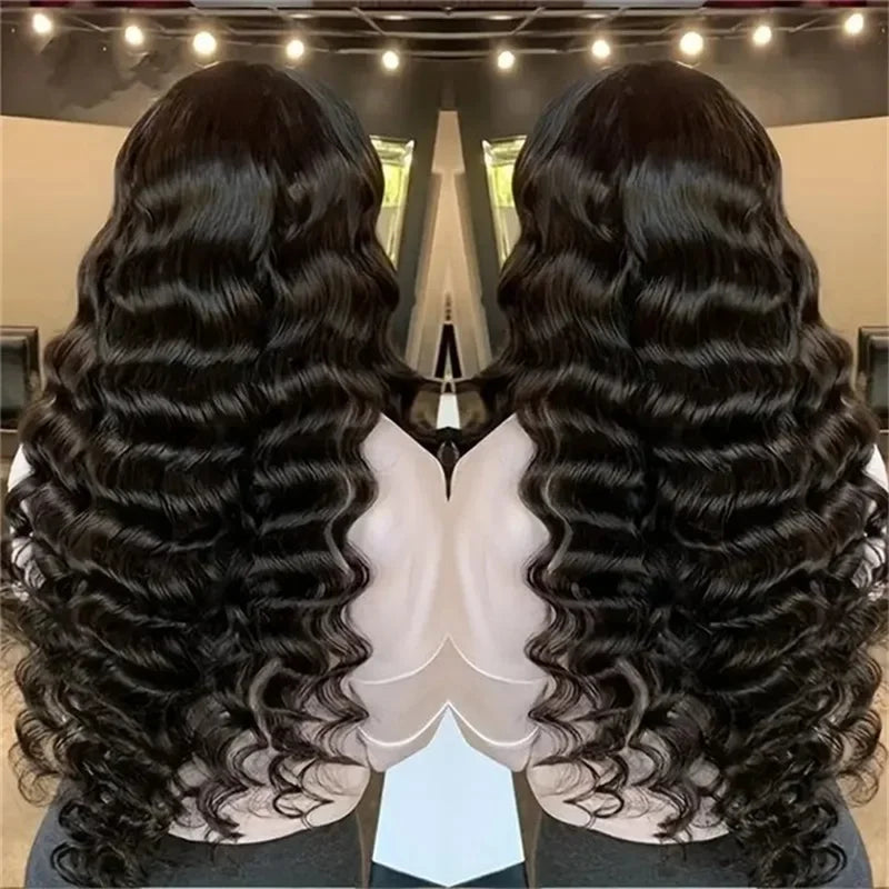 100% Human Hair HD Transparent Loose Deep Wave