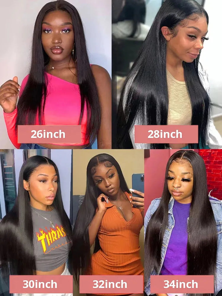 HD 13x6 Bone Straight Lace Front Human Hair Wig