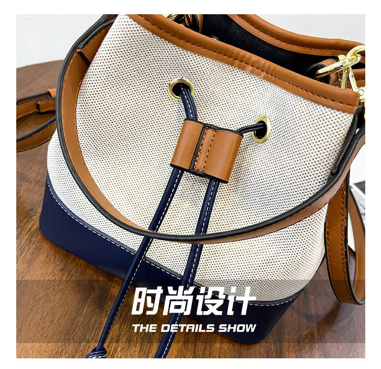 Canvas Bucket Bag