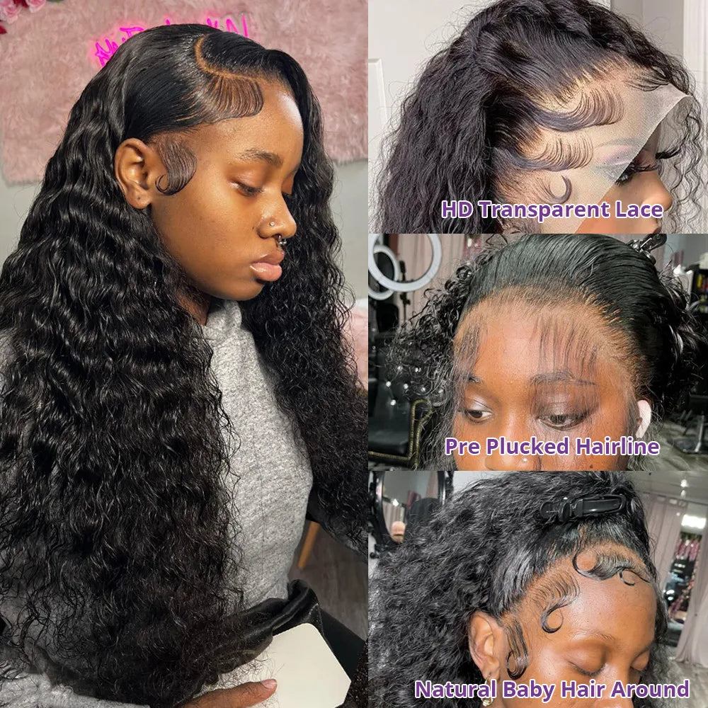 40 Inch Deep Wave Wigs Human Hair