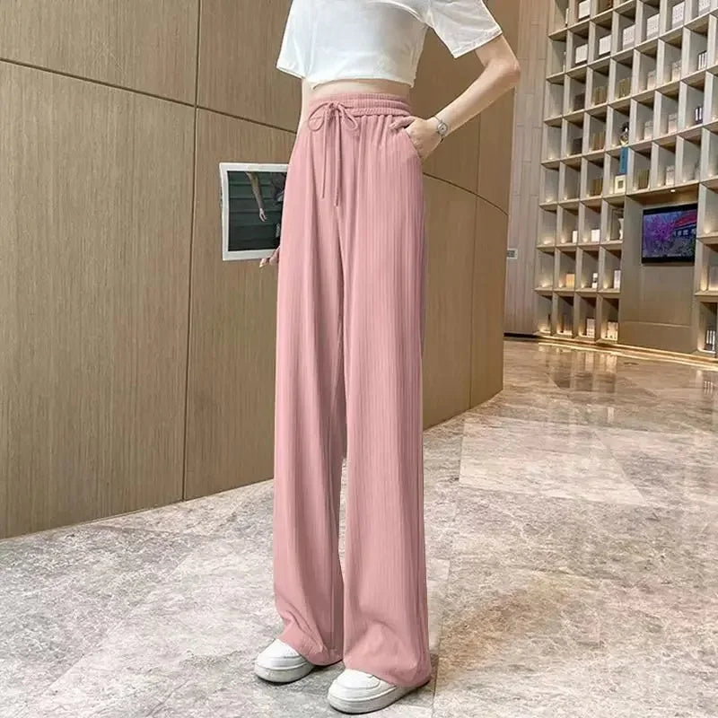 Thin Silk Wide Pants