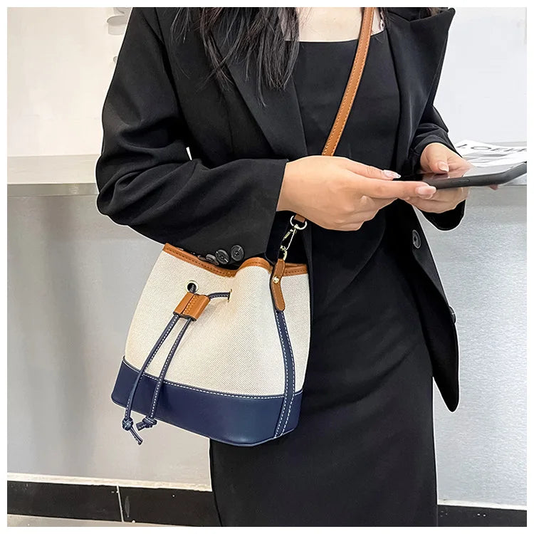 Canvas Bucket Bag