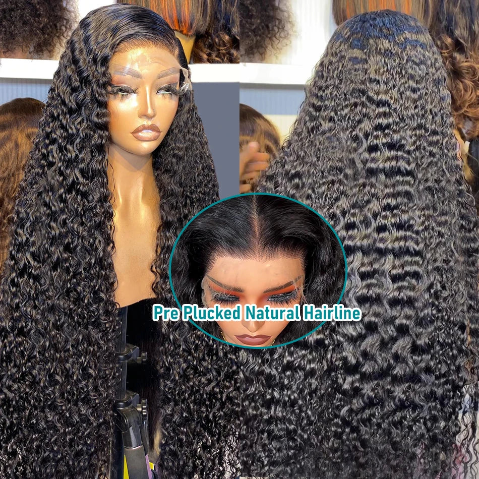 Water Wave Curly Lace Frontal Wigs