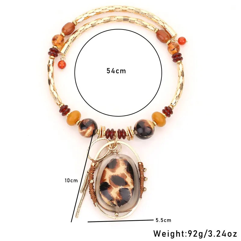 Retro Beads Collar Necklace