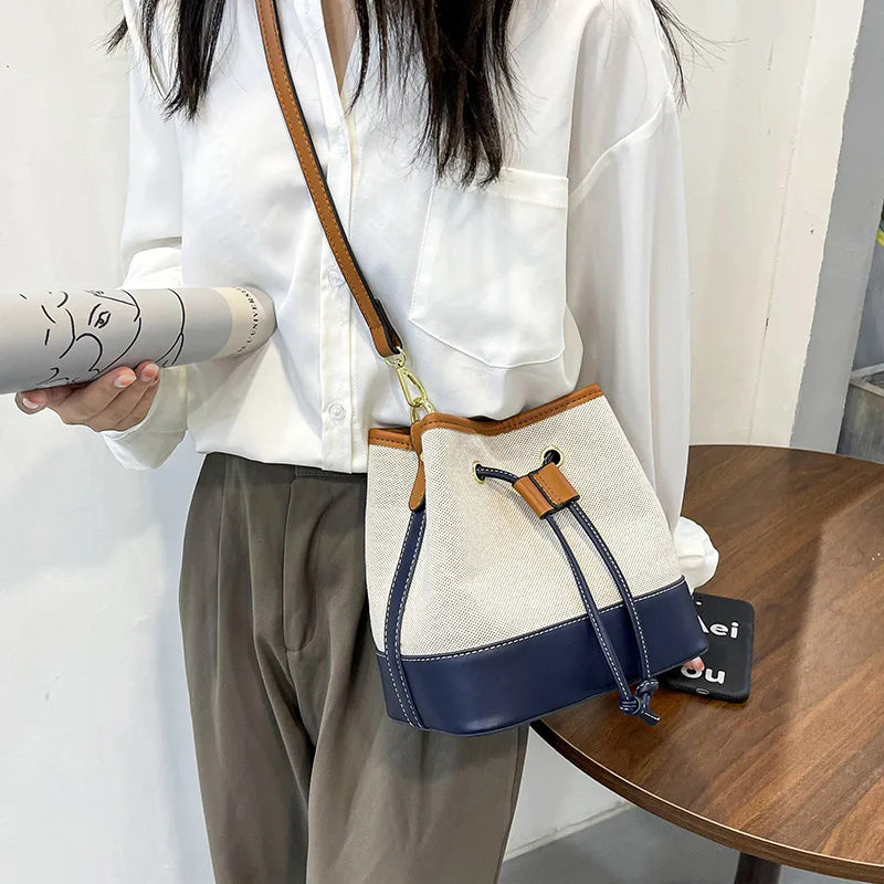 Canvas Bucket Bag