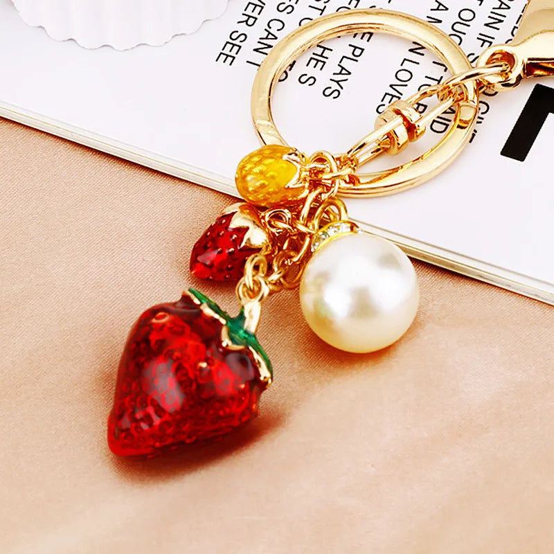 Rhinestone Alloy Key Rings