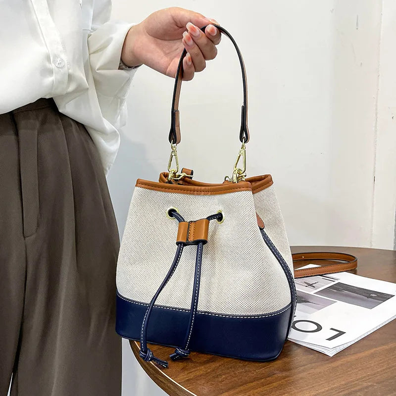 Canvas Bucket Bag