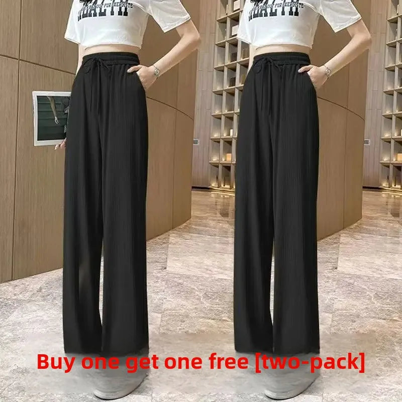 Thin Silk Wide Pants