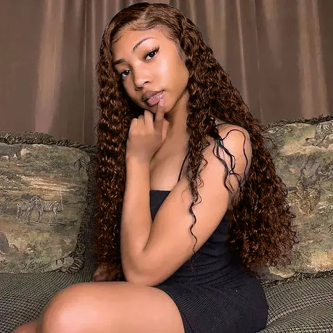 Brown Curly Human Hair