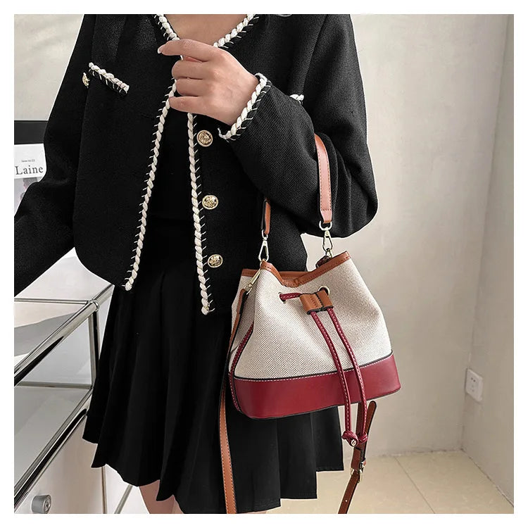 Canvas Bucket Bag