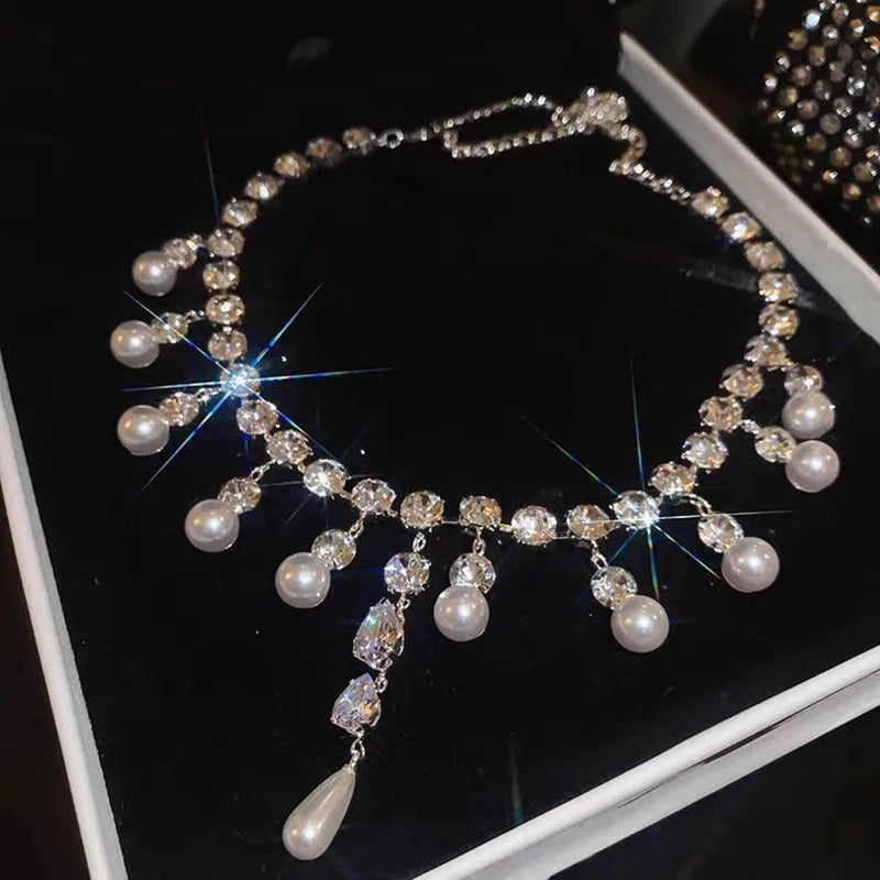 New Pearl Fringe Necklace