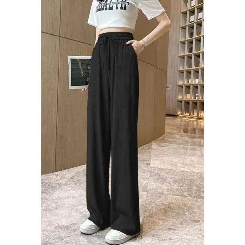 Thin Silk Wide Pants