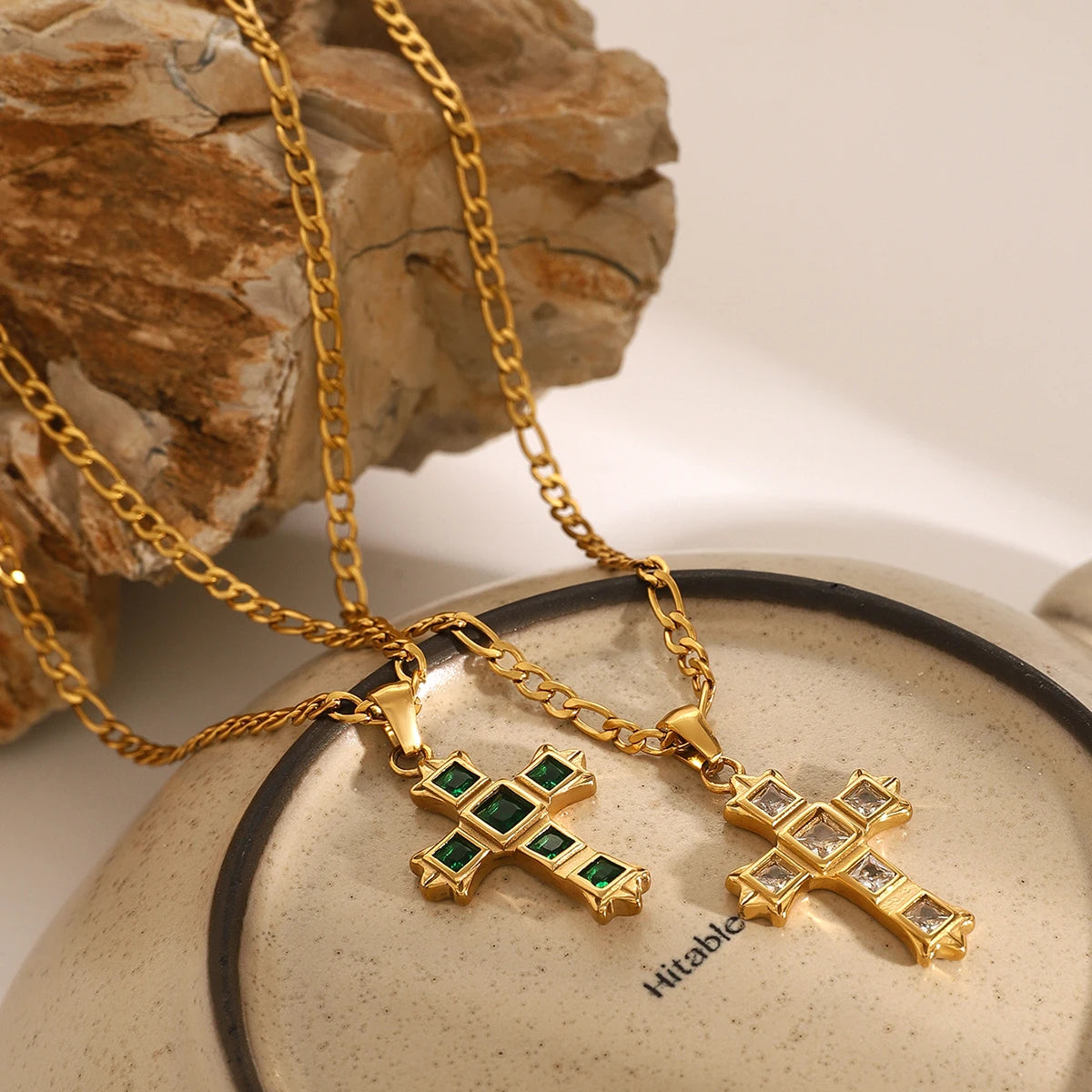 Uworld Gold Color Cross Necklace