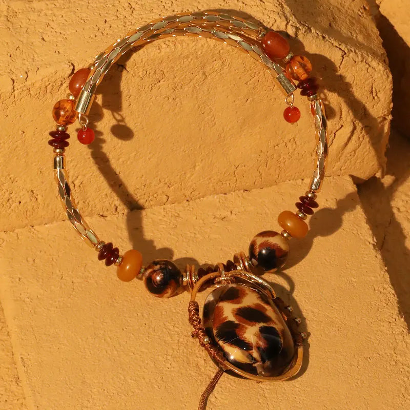 Retro Beads Collar Necklace