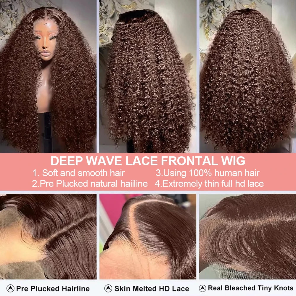 Brown Curly Human Hair