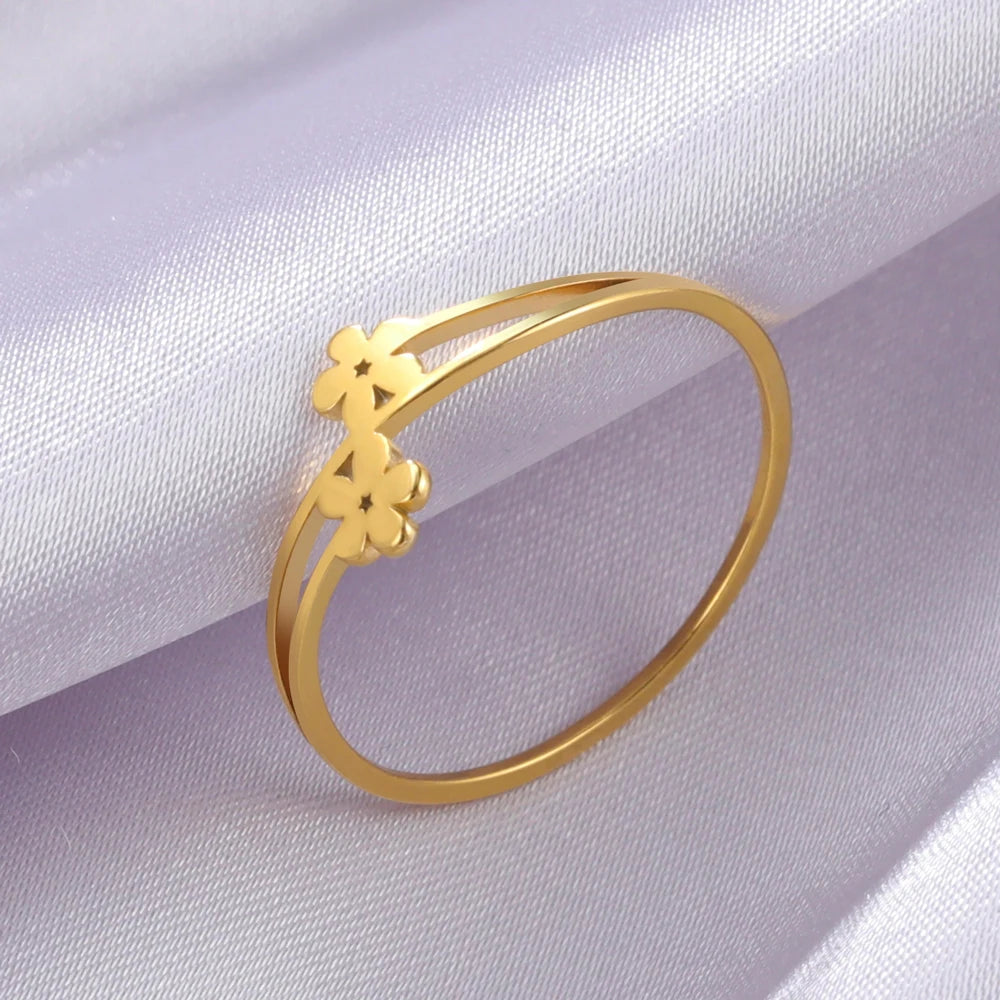 COOLTIME Elegant Flower Rings