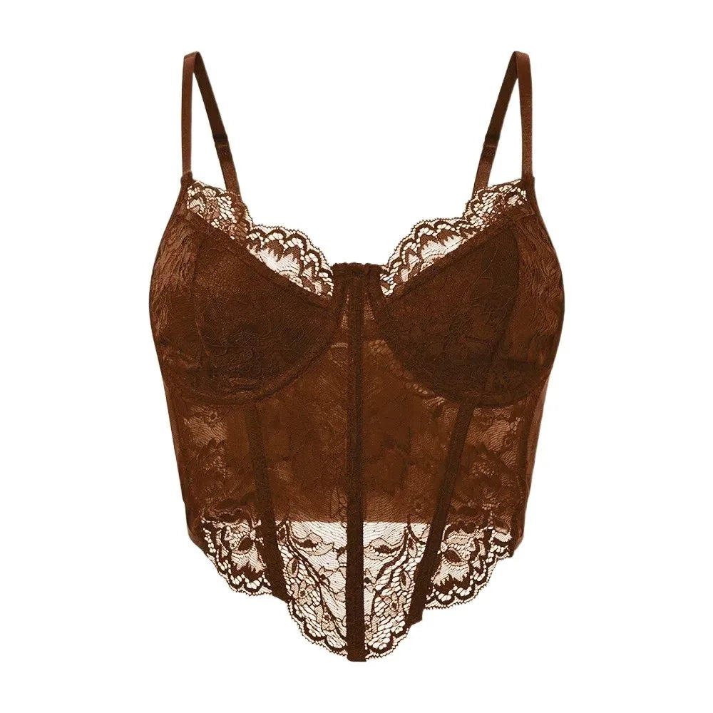 Elegant Hollow Lace Tops