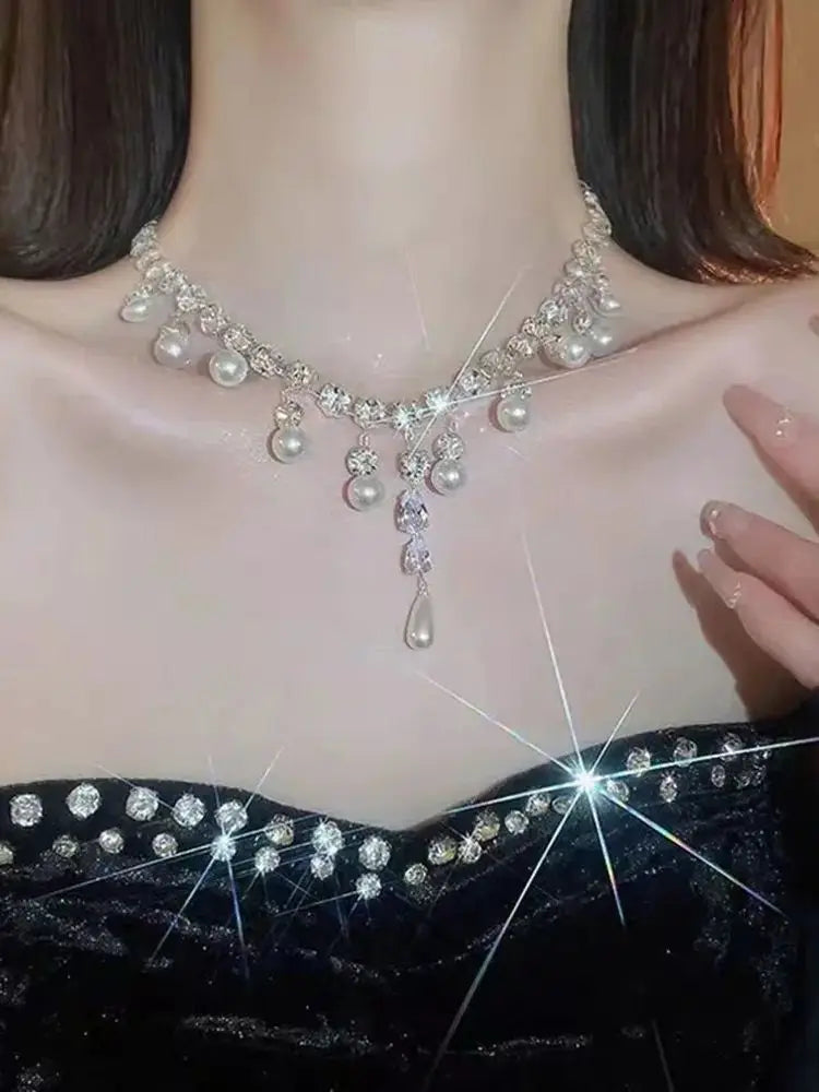 New Pearl Fringe Necklace