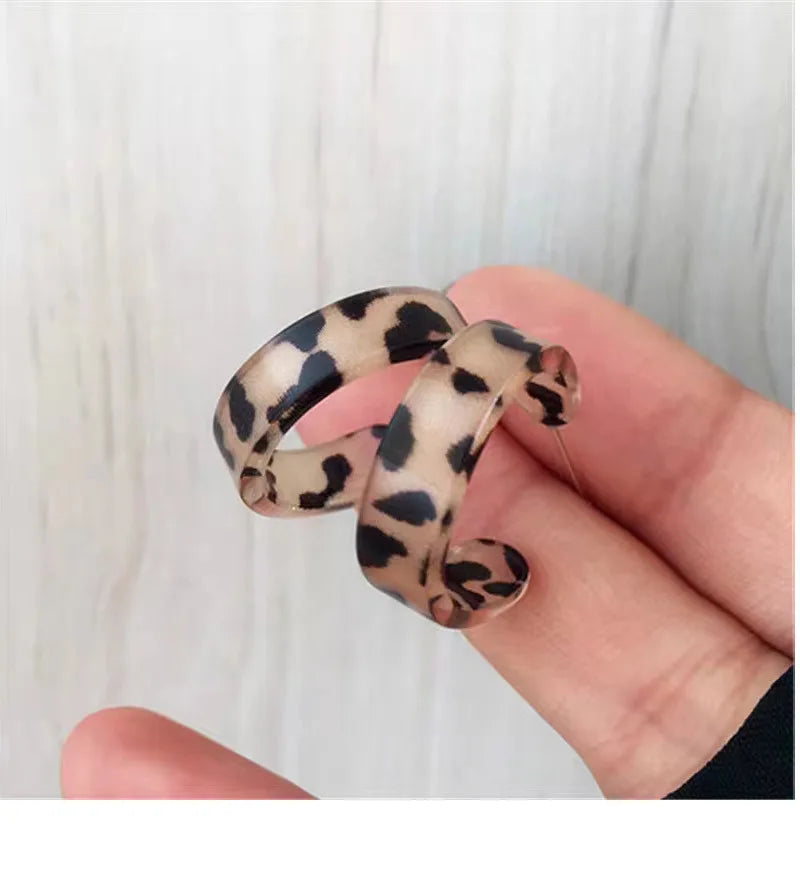 Acrylic Hoop Earrings