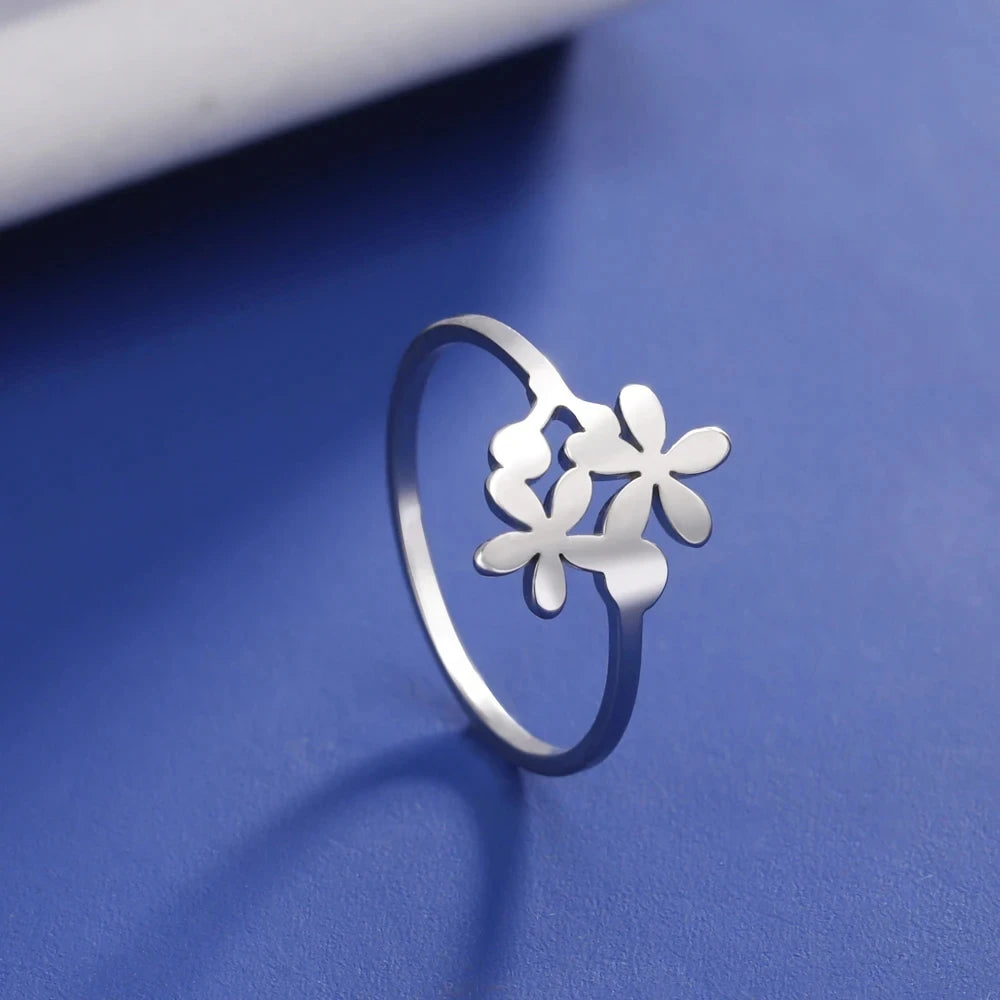 COOLTIME Elegant Flower Rings