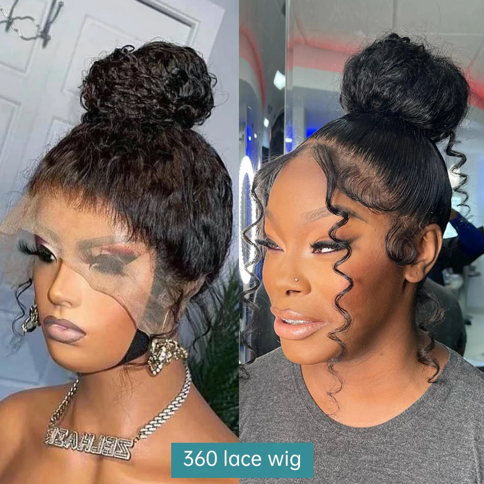 Water Wave Curly Lace Frontal Wigs