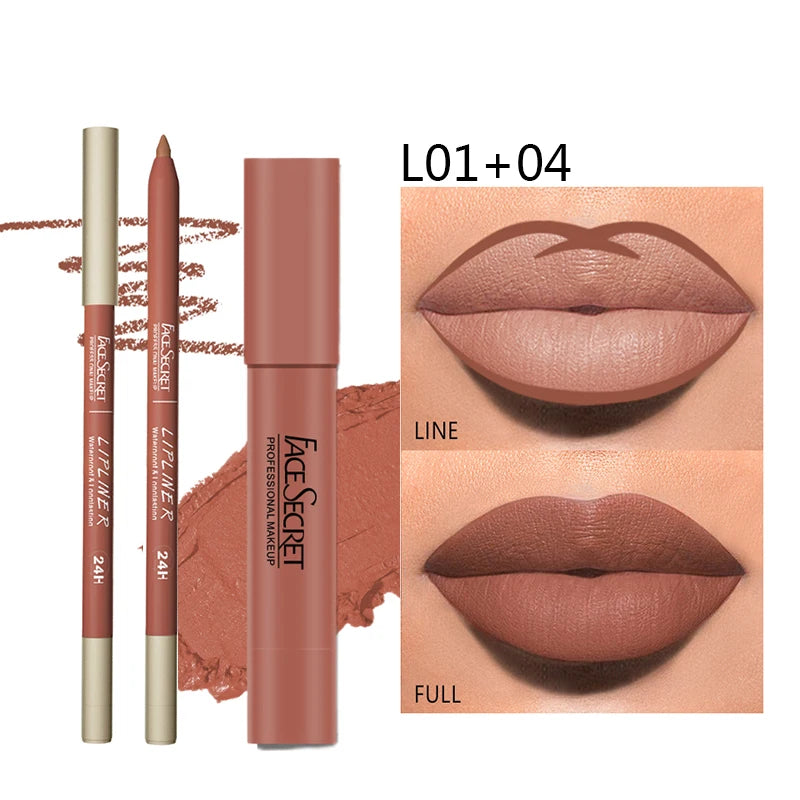 Matte Lipliner&Lipstick Set