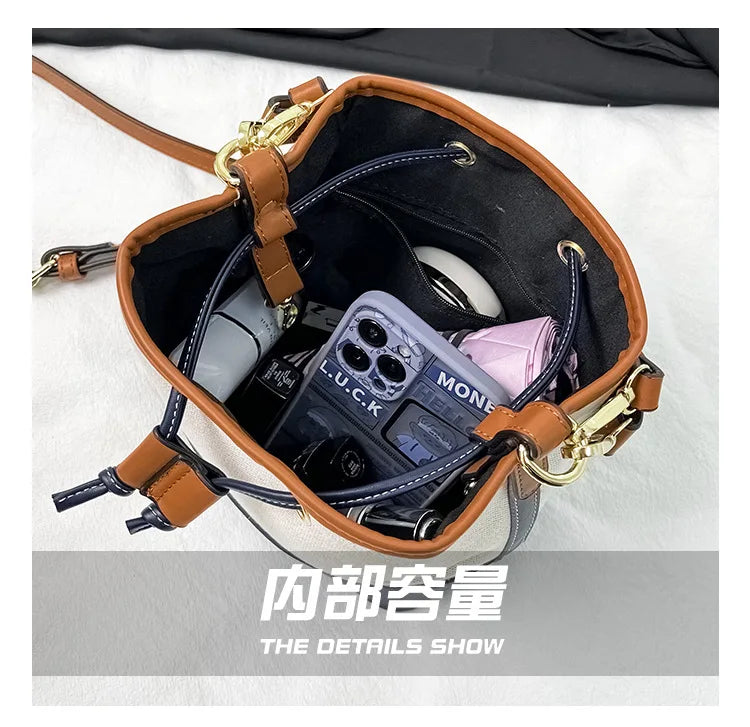 Canvas Bucket Bag
