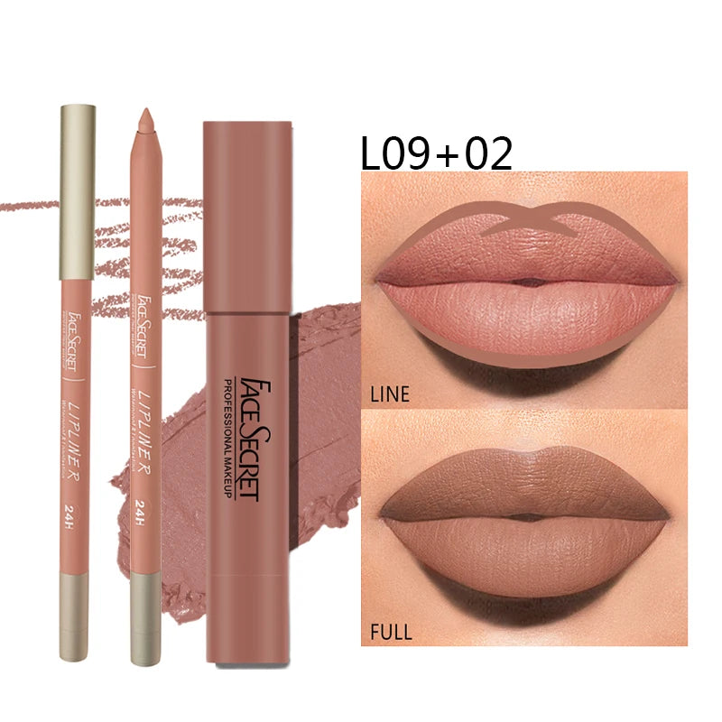 Matte Lipliner&Lipstick Set