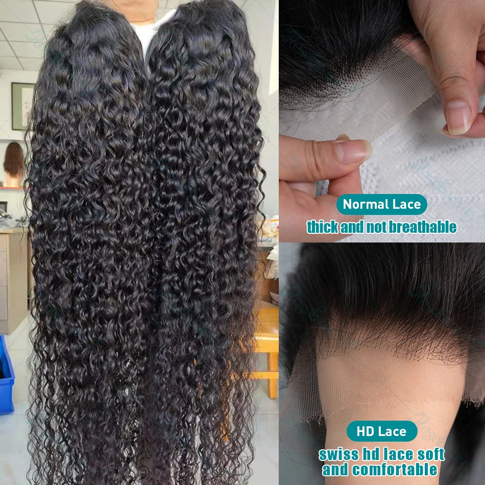 Water Wave Curly Lace Frontal Wigs