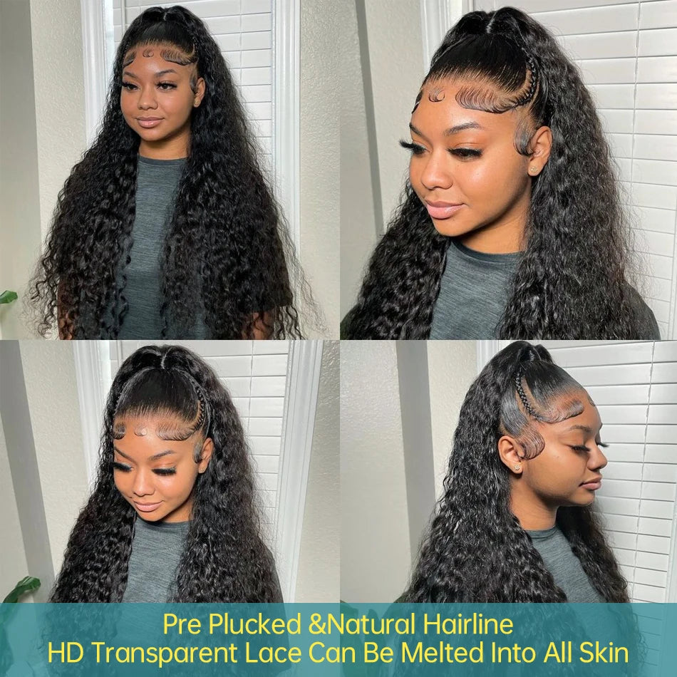 Water Wave Curly Lace Frontal Wigs
