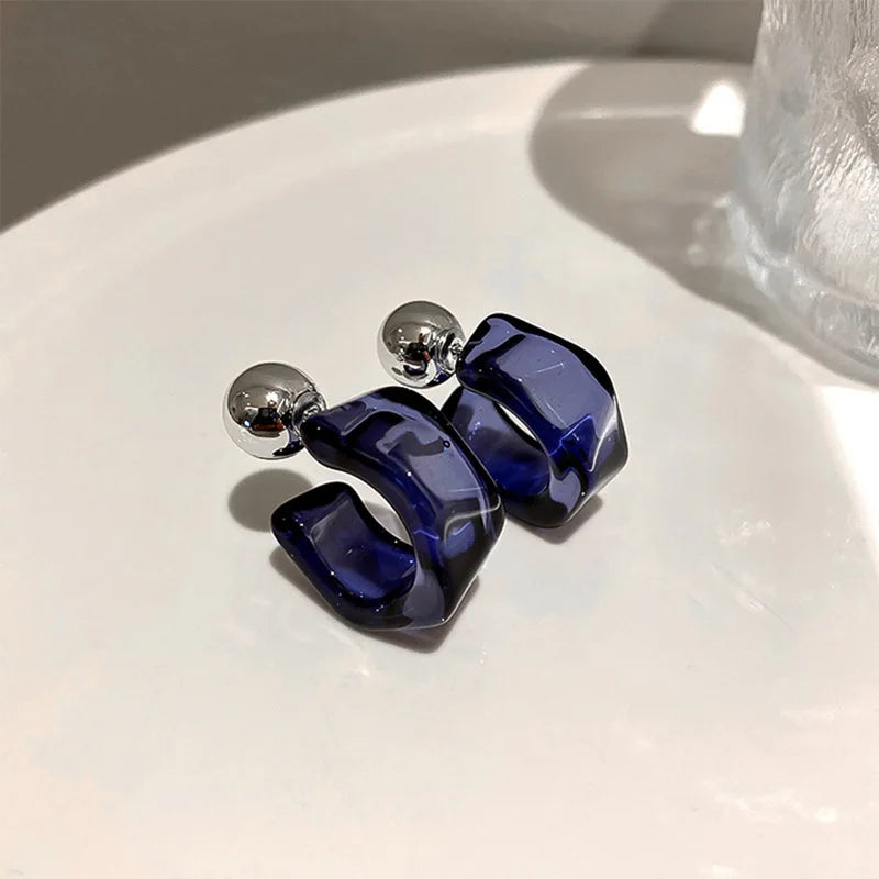Acrylic hoop earrings