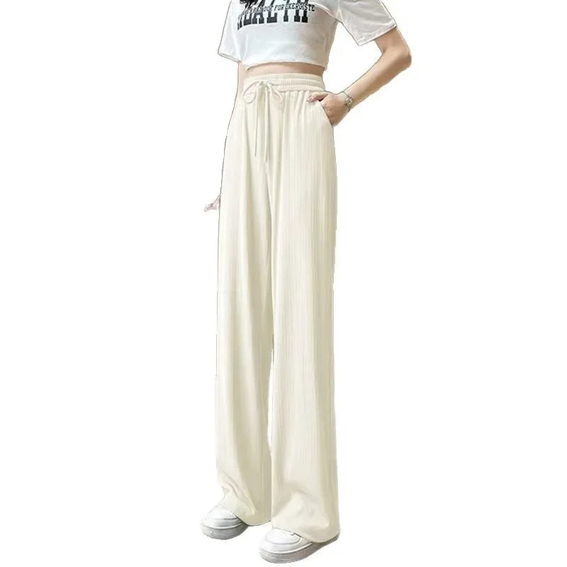 Thin Silk Wide Pants