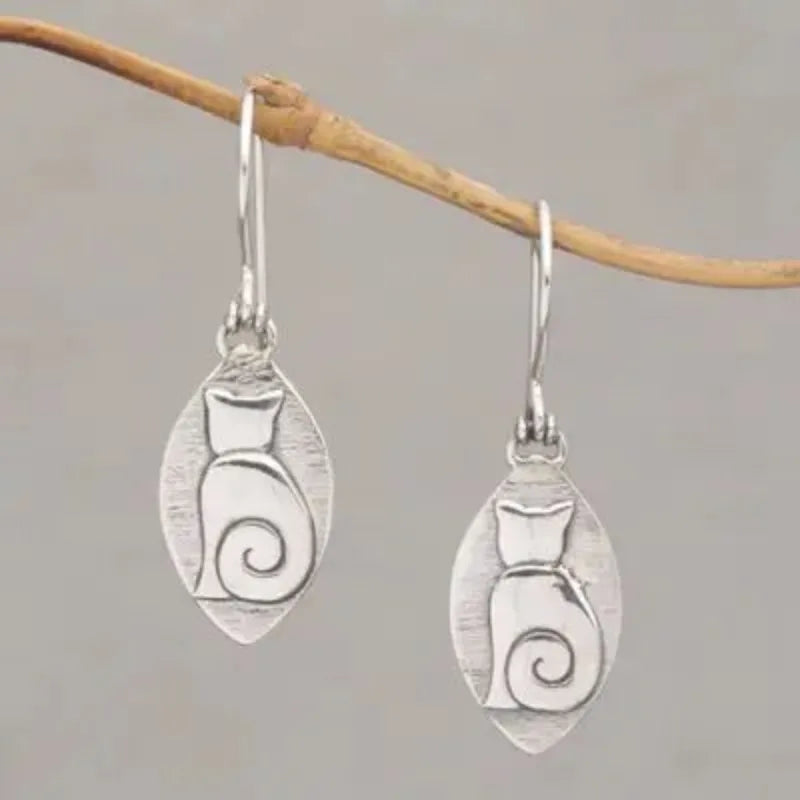Charm Oval Dangle Earrings