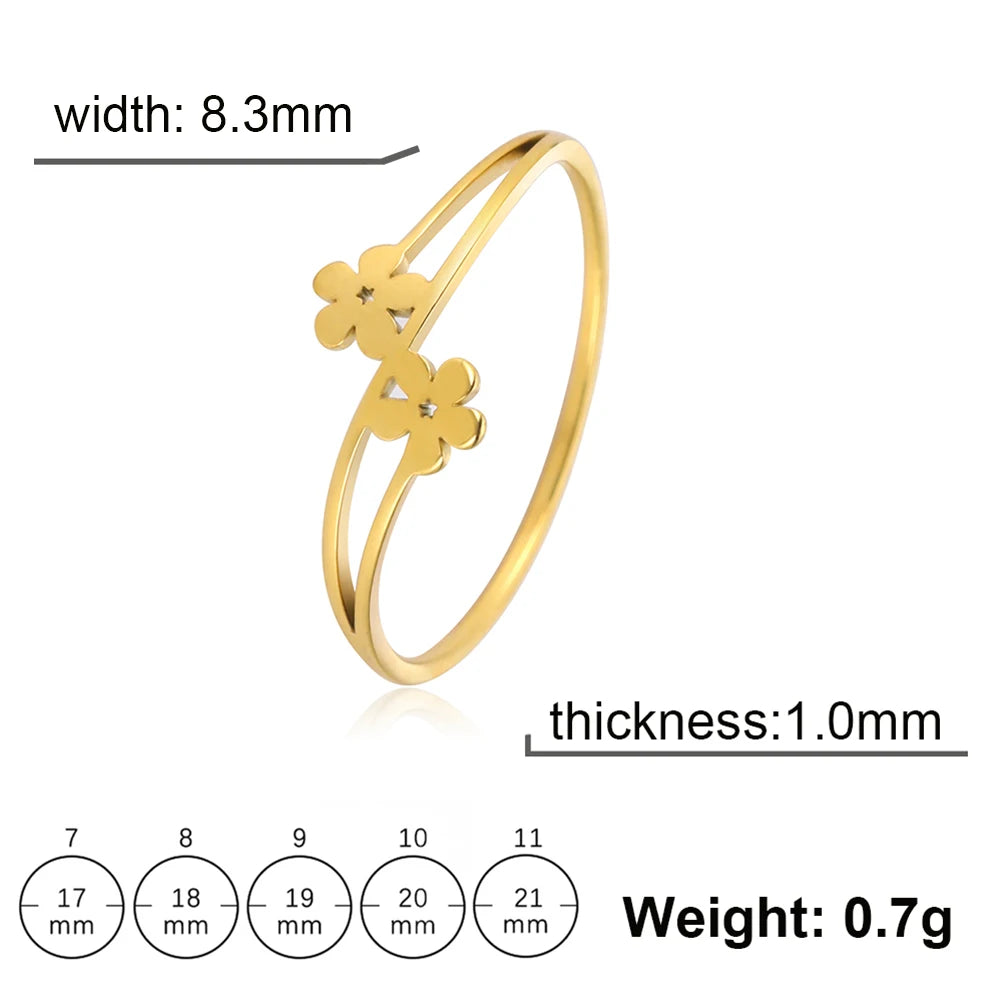 COOLTIME Elegant Flower Rings
