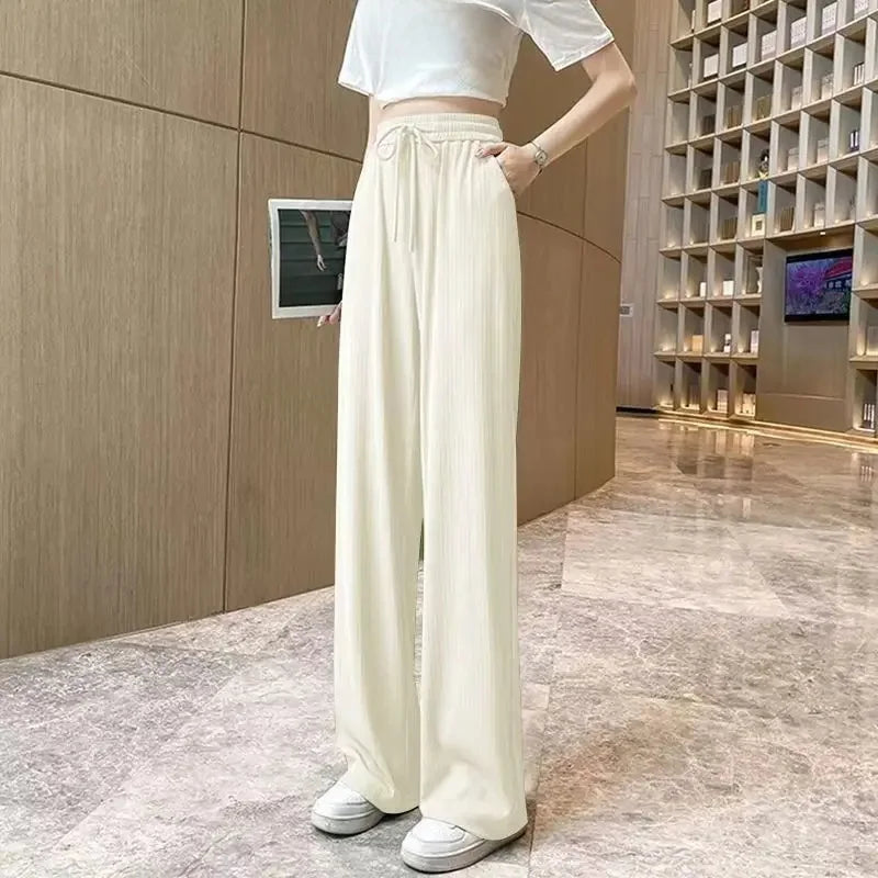 Thin Silk Wide Pants