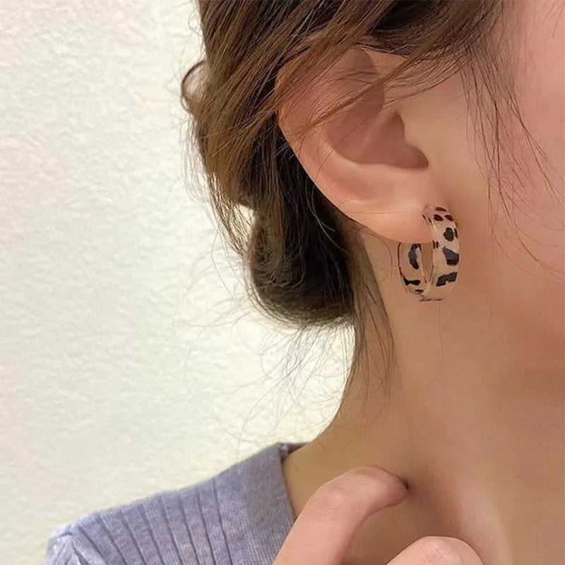 Acrylic hoop earrings