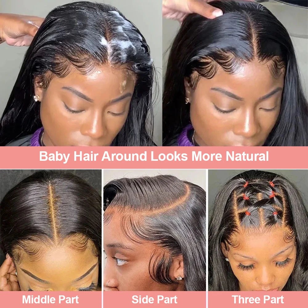 HD 13x6 Bone Straight Lace Front Human Hair Wig